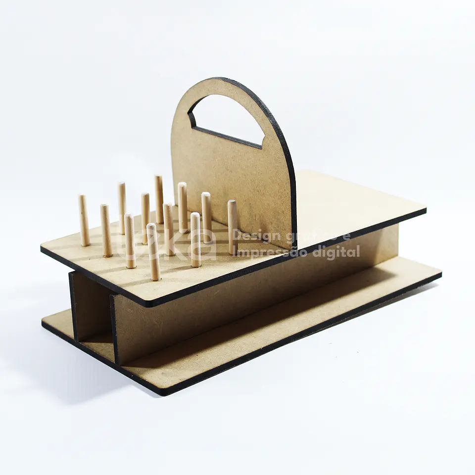 Kit para un cofre de costura grande en MDF de 5 mm – Estructura para forrar con tela 3
