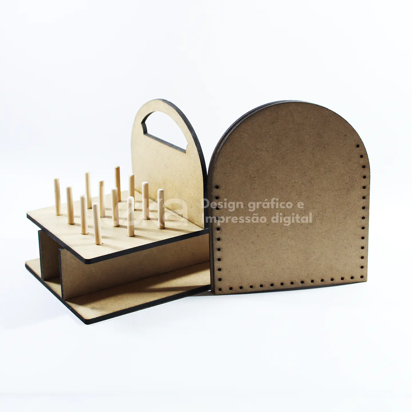 Kit para un cofre de costura grande en MDF de 5 mm – Estructura para forrar con tela 1