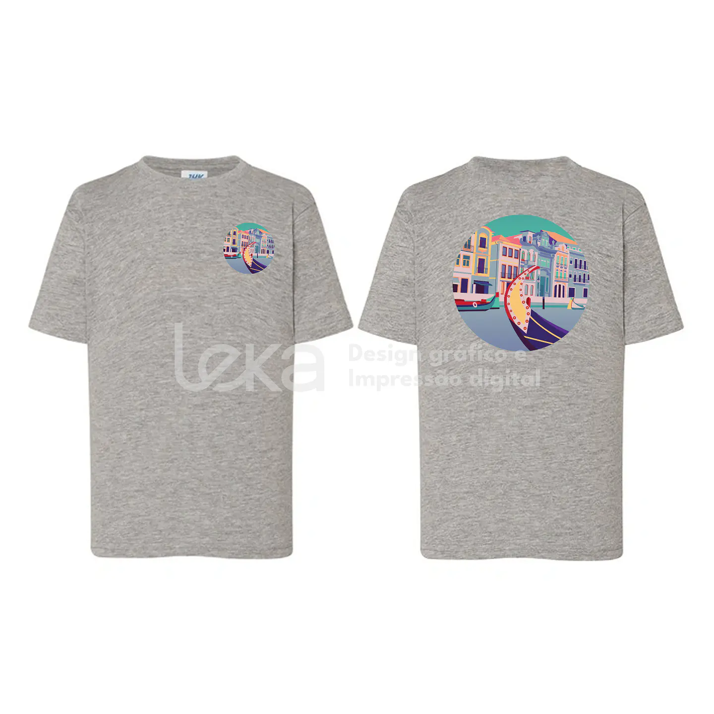 T-shirt Camisola Personalizada 100% Algodão 190 gr– Estampagem em DTF ou Vinil Têxtil 19