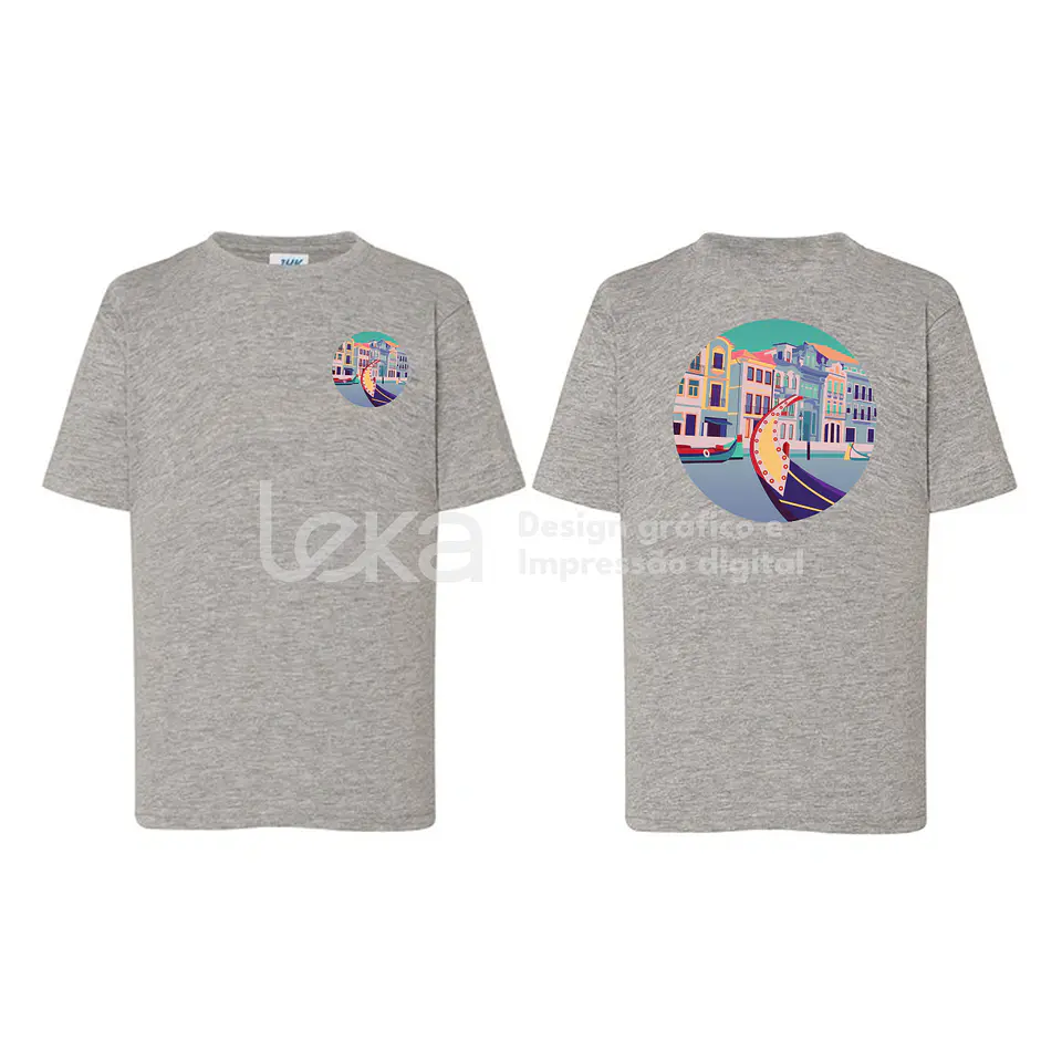 T-shirt Camisola Personalizada 100% Algodão 190 gr– Estampagem em DTF ou Vinil Têxtil 19