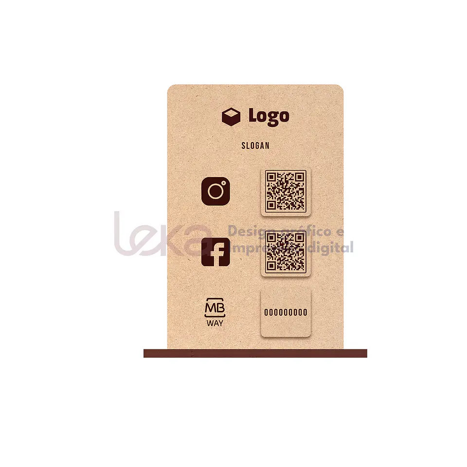 Placa personalizable de MDF de 3 mm para redes sociales 1