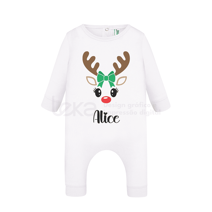 Playsuit ou Body de Natal Personalizável | Presente Perfeito para Bebé 16