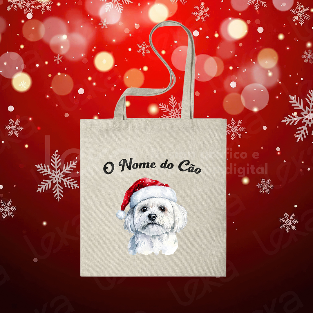 Saco de Natal Personalizado - Ilustração do Seu Cão 42