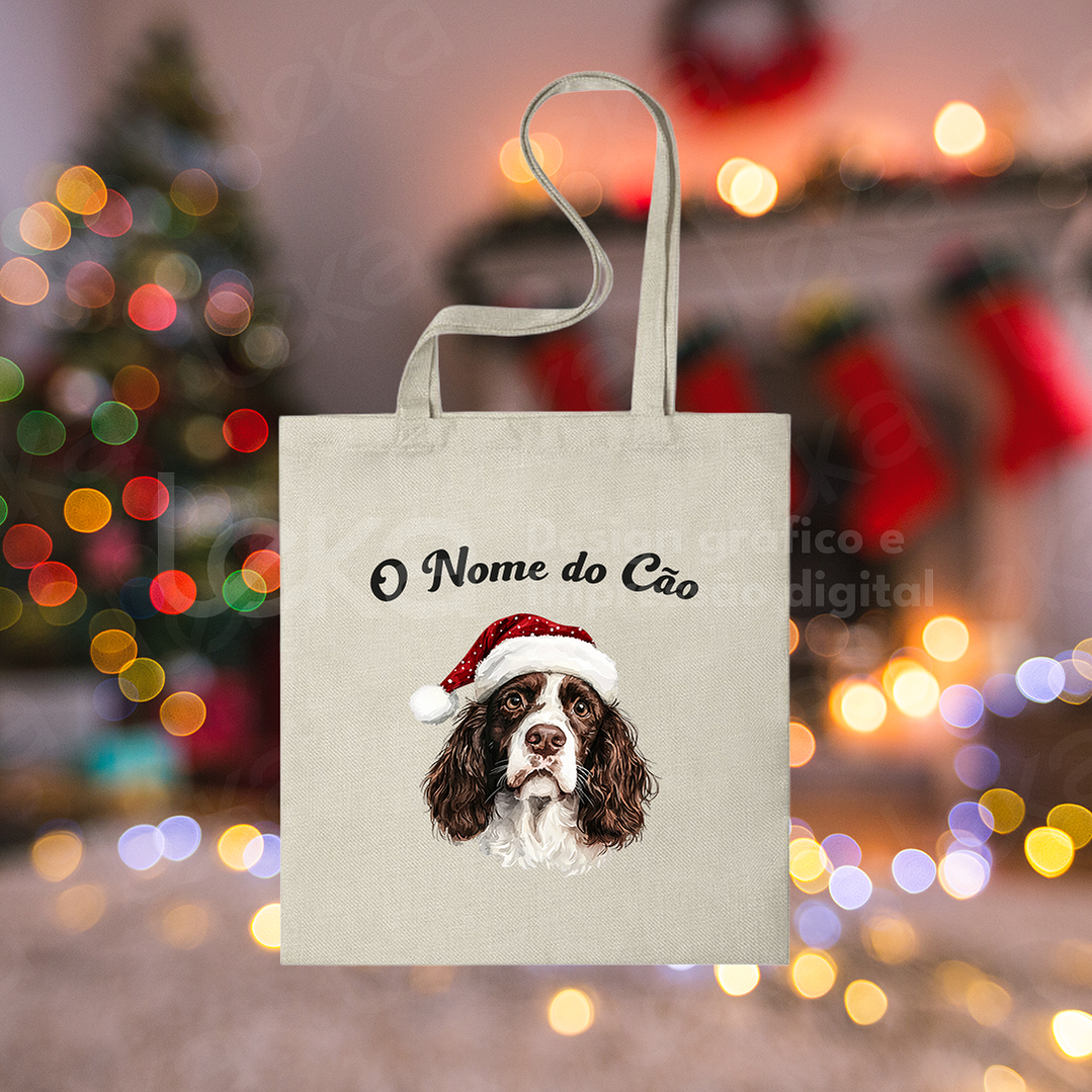 Saco de Natal Personalizado - Ilustração do Seu Cão 2