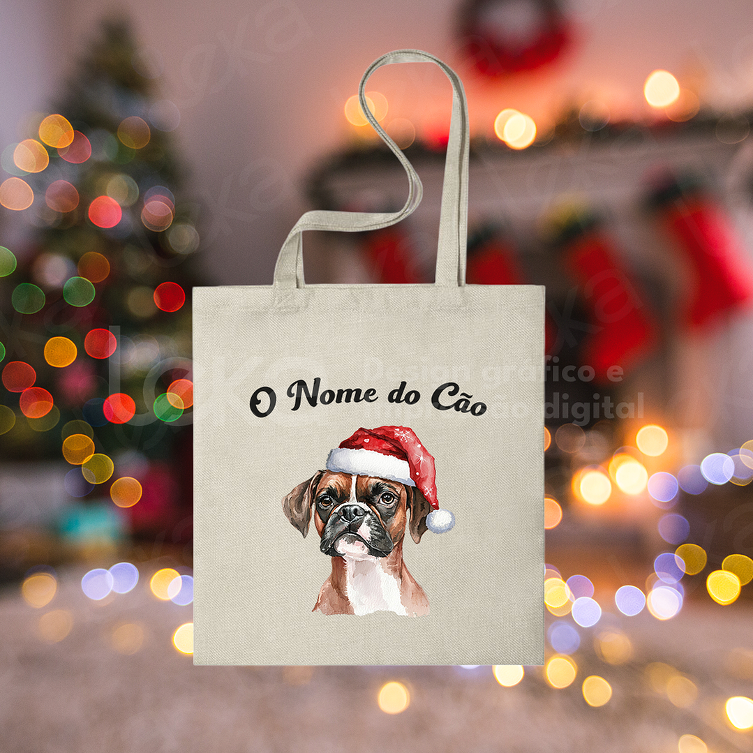 Saco de Natal Personalizado - Ilustração do Seu Cão 12