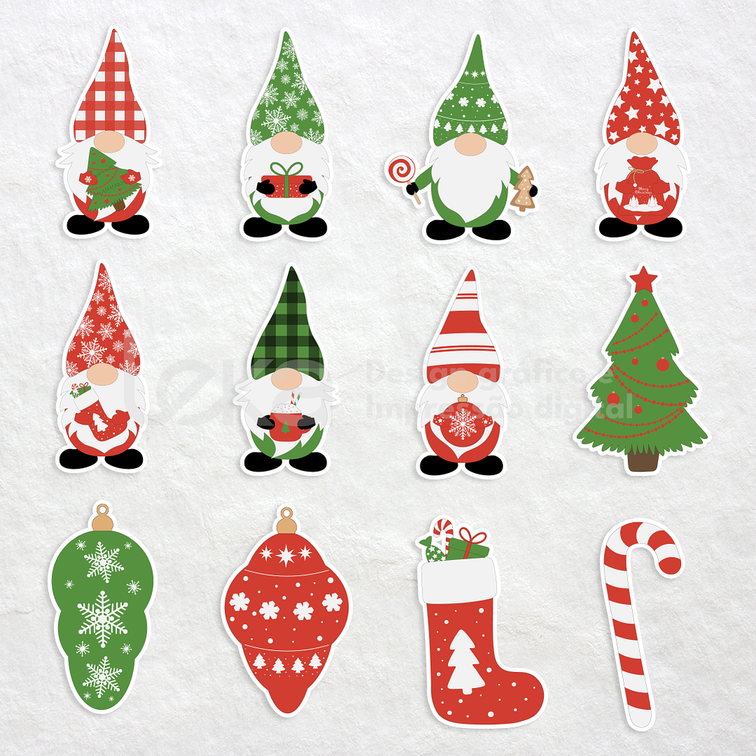 Colección de pegatinas navideñas encantadas 1