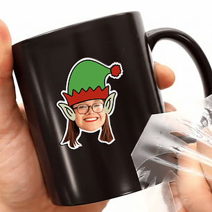 Como Elfos de Natal - Kit de 10 Adesivos para Casais 6 cm