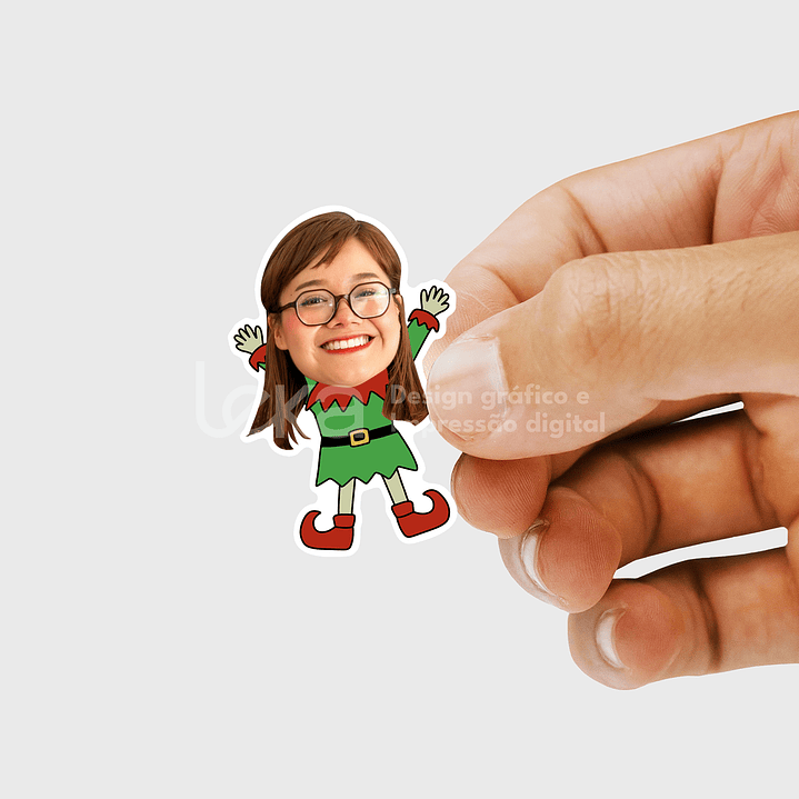Como Elfos de Natal - Kit de 10 Adesivos para Casais 6 cm 5