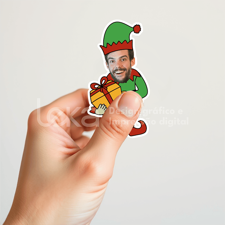 Como Elfos de Natal - Kit de 10 Adesivos para Casais 6 cm 4