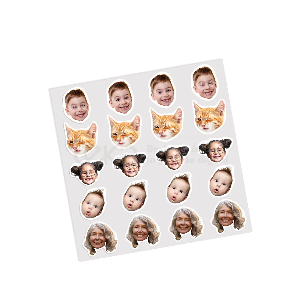 Caras que Amo - Paquete de 20 pegatinas de 6 cm 3