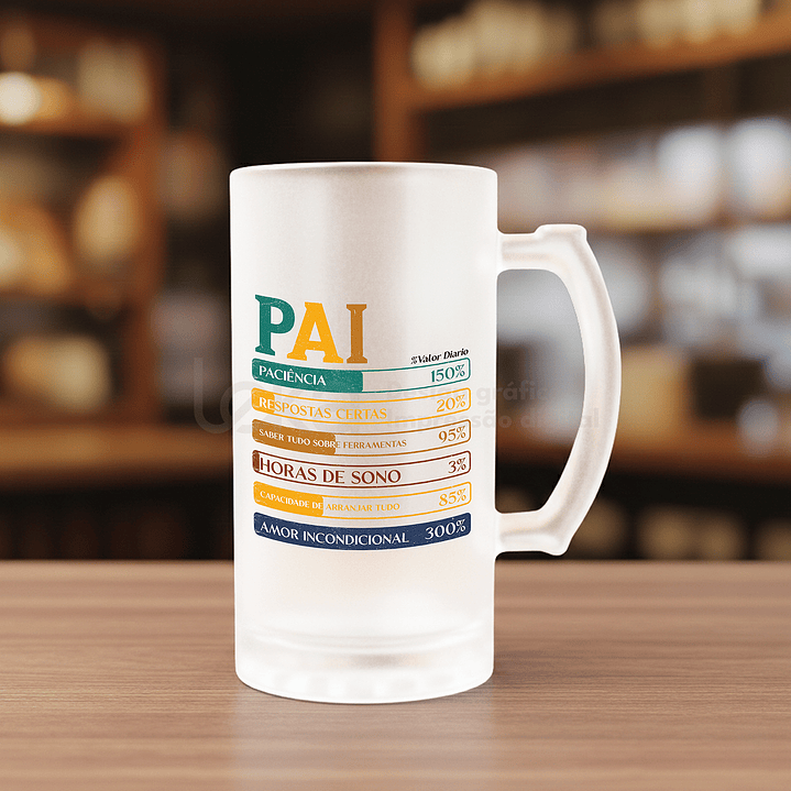 Factos Nutricionais do Pai - Caneca de Cerveja 450 ml  1