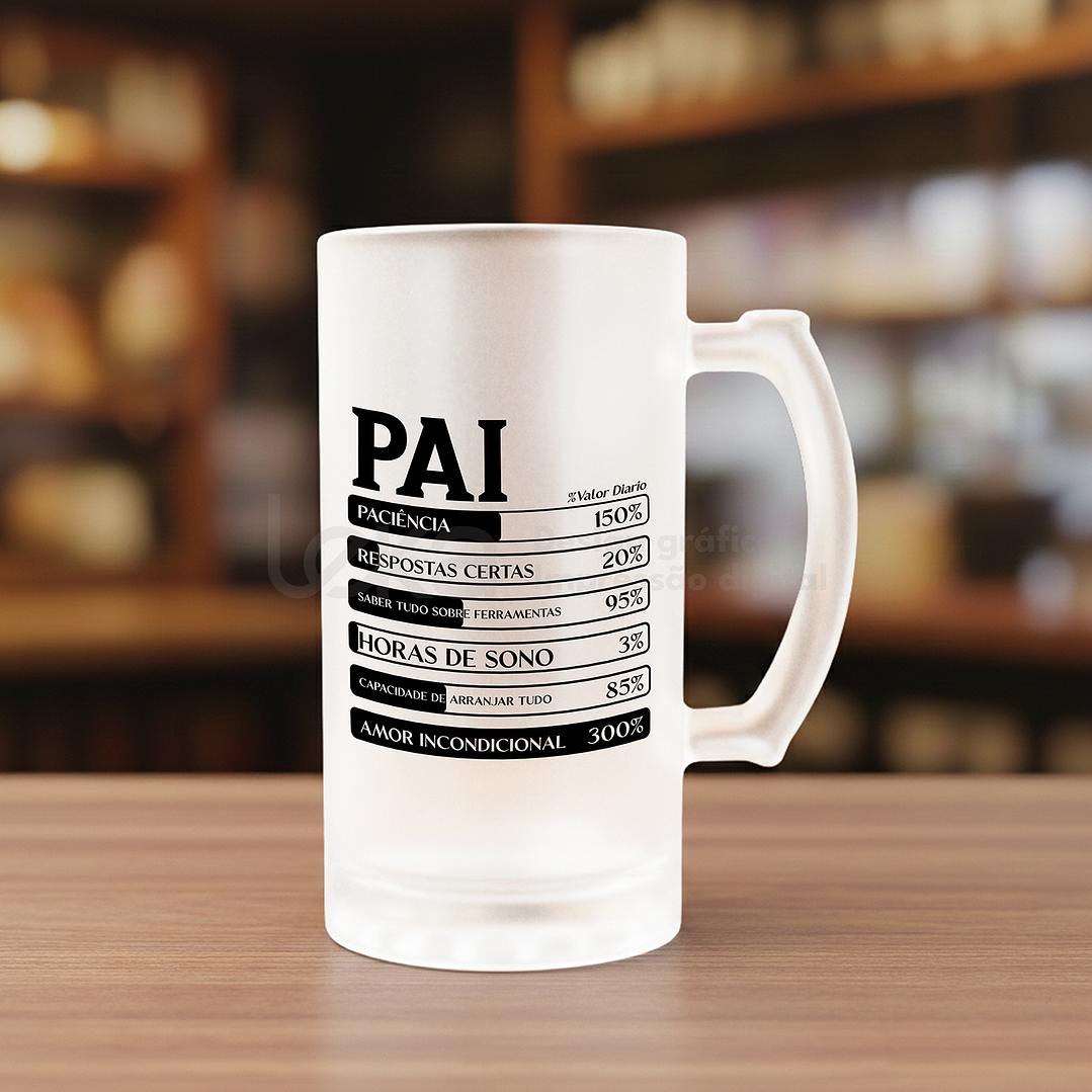 Factos Nutricionais do Pai - Caneca de Cerveja 450 ml  7