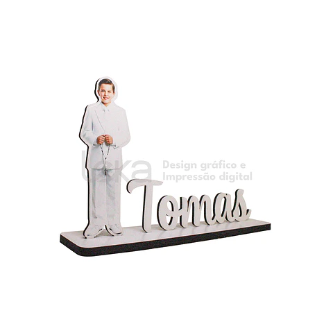 Figura de comunión personalizada con foto – Recuerdo exclusivo de MDF