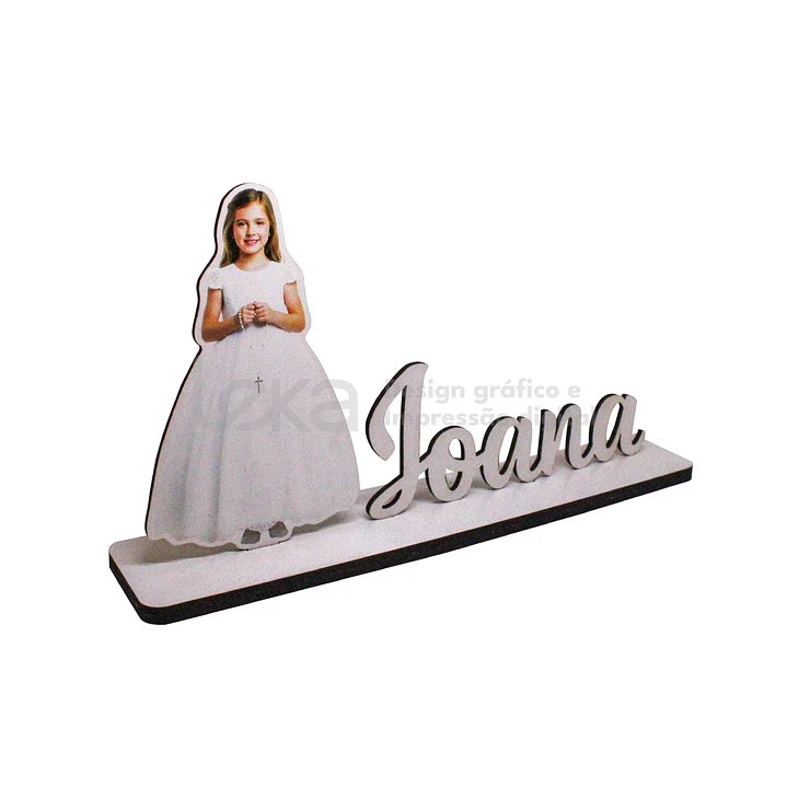 Figura Personalizada de Comunhão com Foto – Recordação Exclusiva em MDF 3