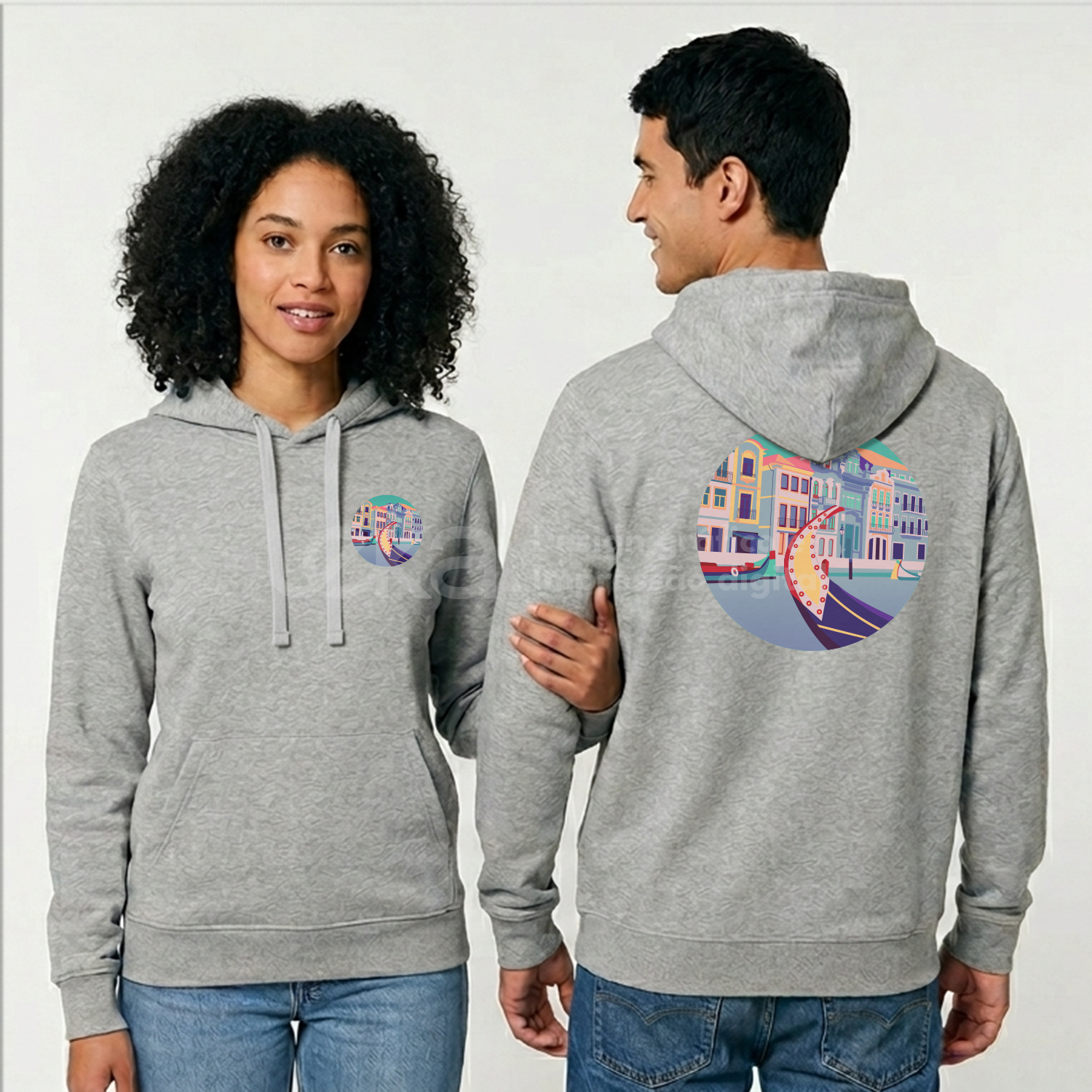 Hoodie Unissexo  65% poliester Personalizável  1