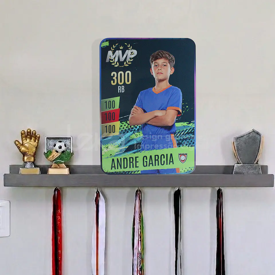 Cromo de Futebol Personalizado ⚽🏆Edição MDF ou Acrílico 1