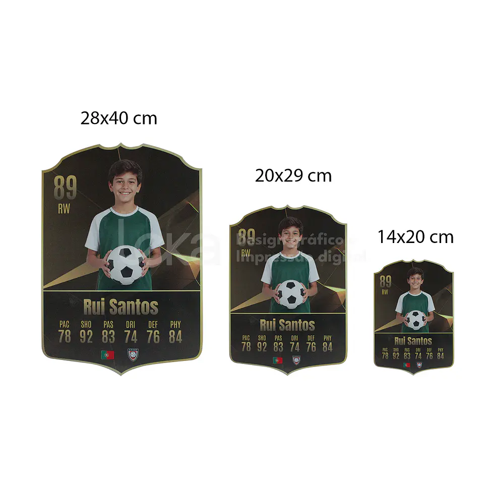 Cromo de Futebol Personalizado ⚽🏆Edição MDF ou Acrílico 3