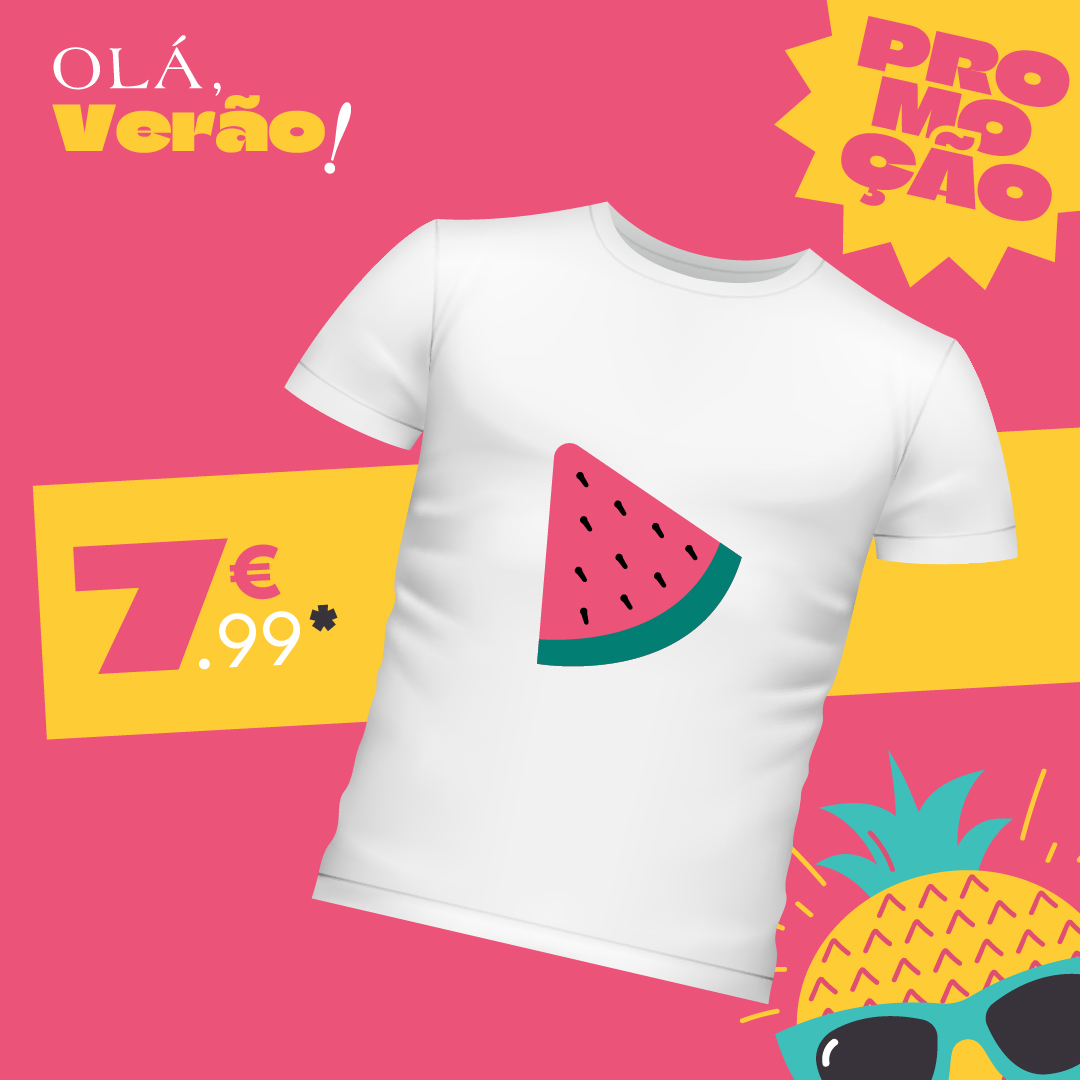 Promoção Olá Verão, Camisola Personalizada – 100% Algodão (150g) 2