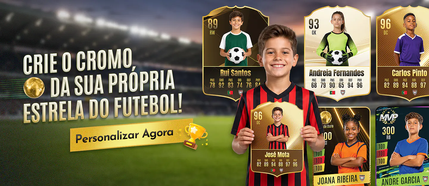 Cie o cromo da sua propia estrela de futebol