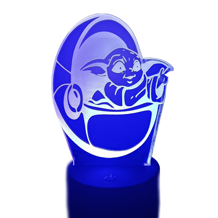 Lampara 3D Baby Yoda 7 Colores 3