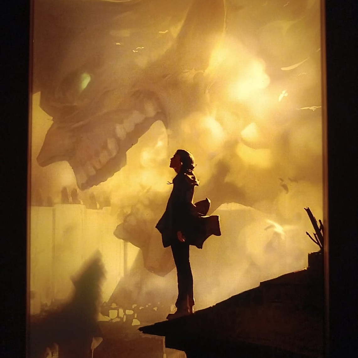 Cuadro Led Ataque De Titanes 2