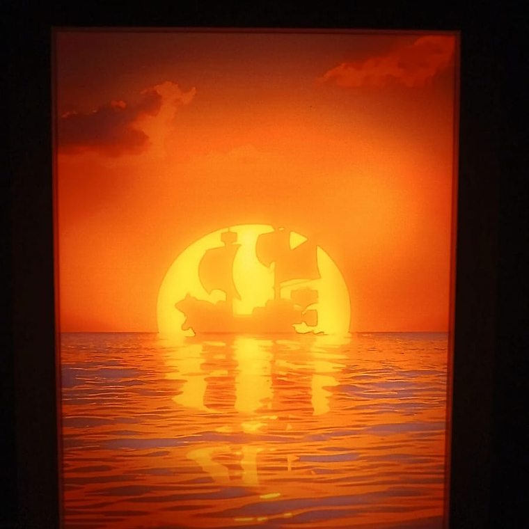 Cuadro Led Barco One Piece 3