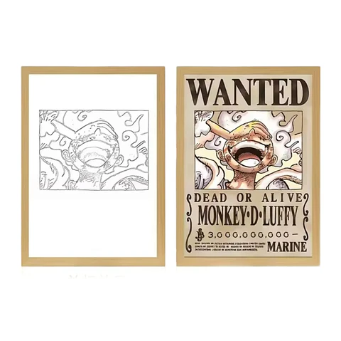 Cuadro Led Cartel Luffy Gear 5 