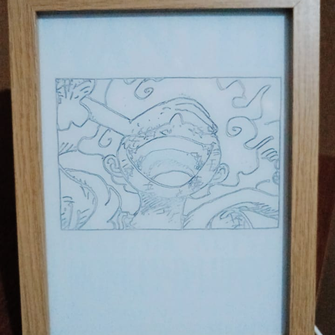 Cuadro Led Cartel Luffy Gear 5  2