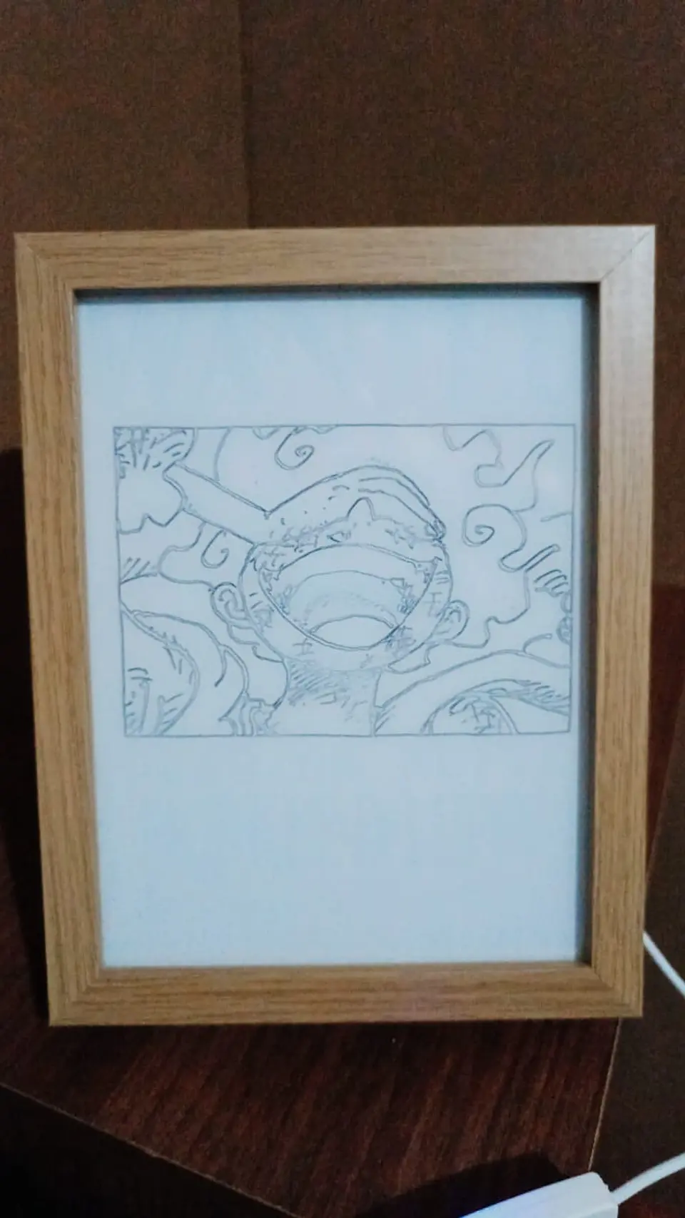 Cuadro Led Cartel Luffy Gear 5  2