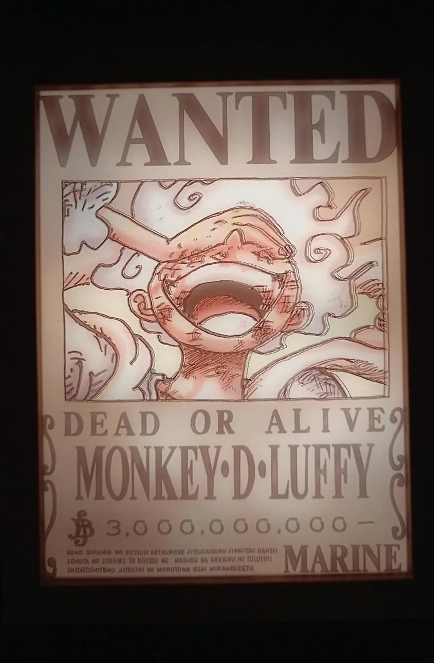 Cuadro Led Cartel Luffy Gear 5  4
