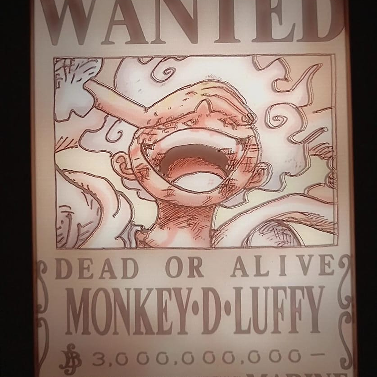 Cuadro Led Cartel Luffy Gear 5  4