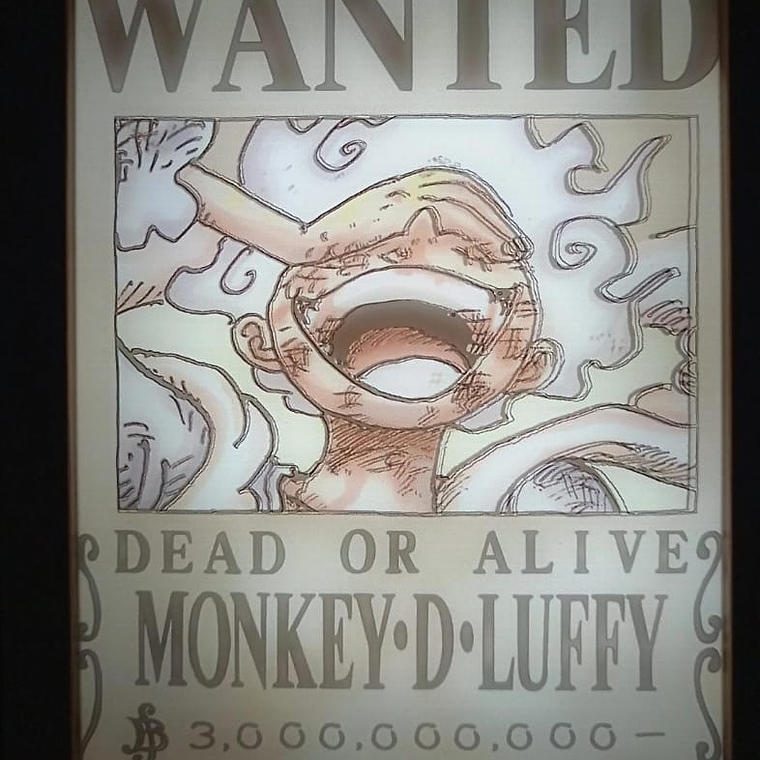 Cuadro Led Cartel Luffy Gear 5  5