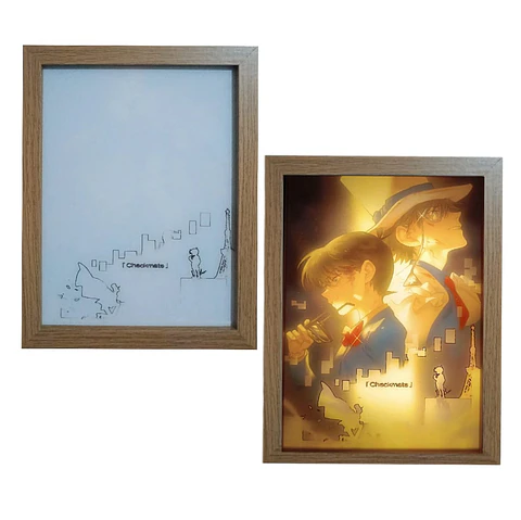 Cuadro Led Detective Conan y Magic Kaito