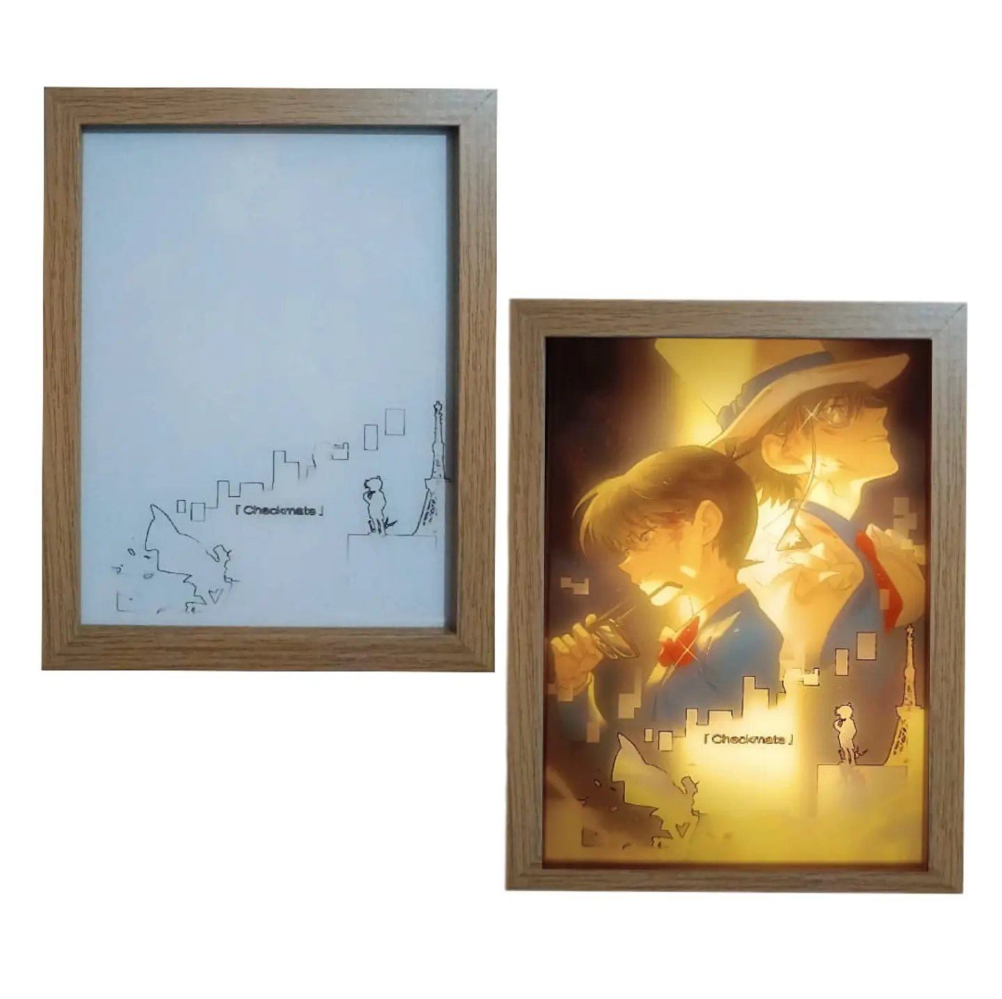 Cuadro Led Detective Conan y Magic Kaito 1