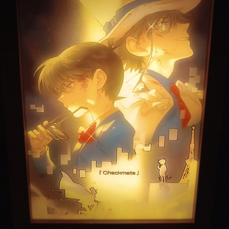 Cuadro Led Detective Conan y Magic Kaito 2