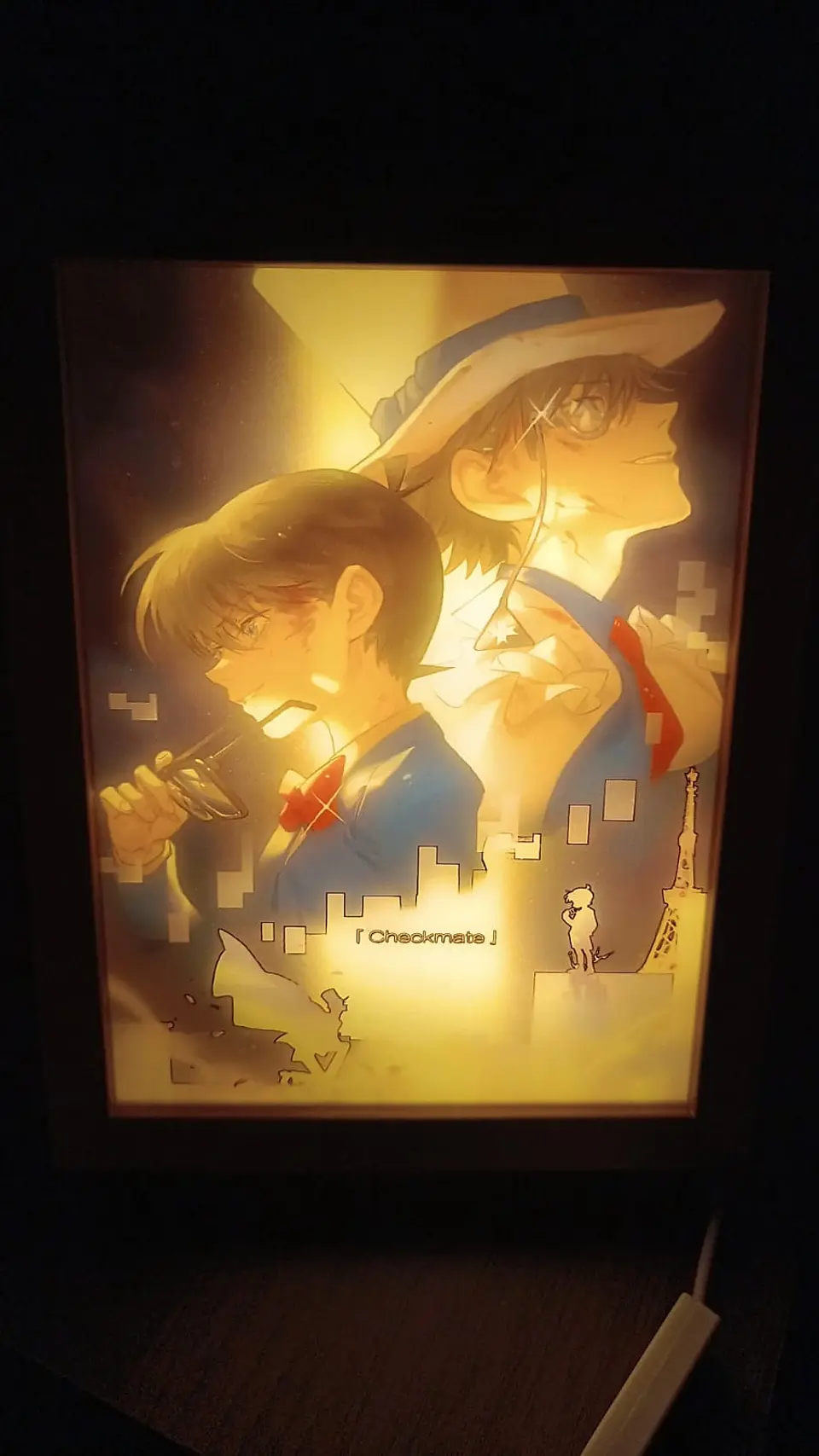 Cuadro Led Detective Conan y Magic Kaito 2