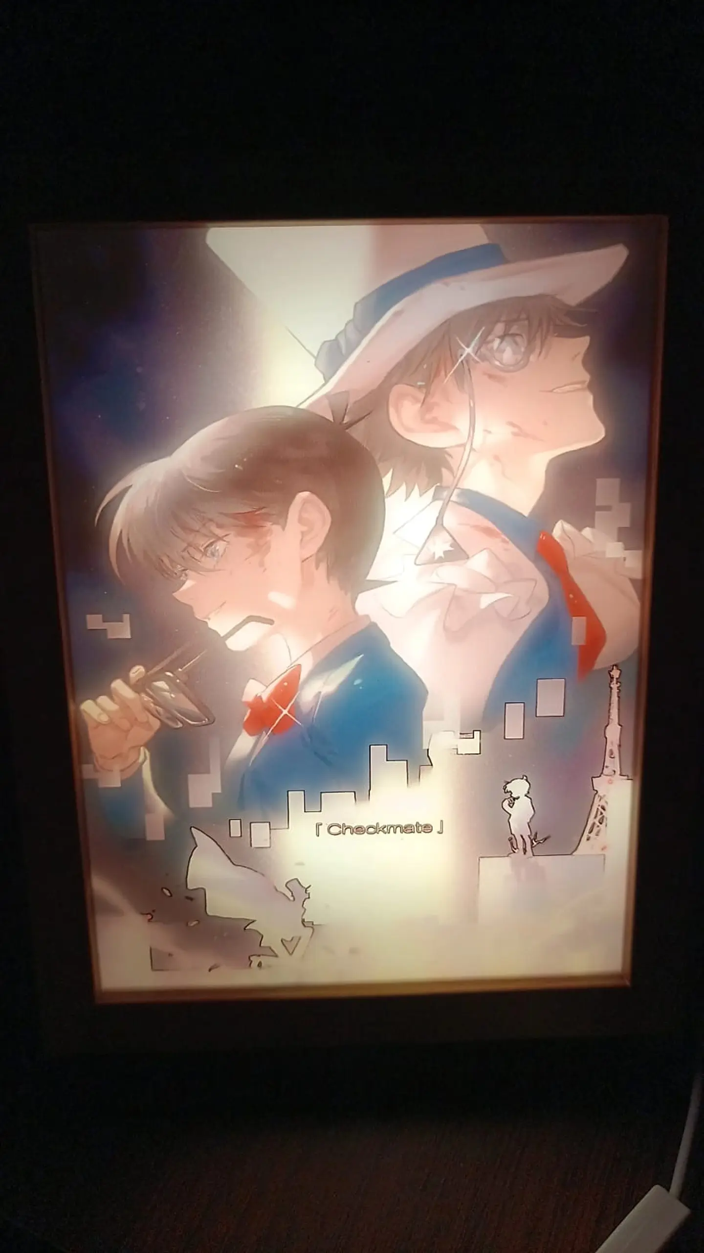 Cuadro Led Detective Conan y Magic Kaito 3