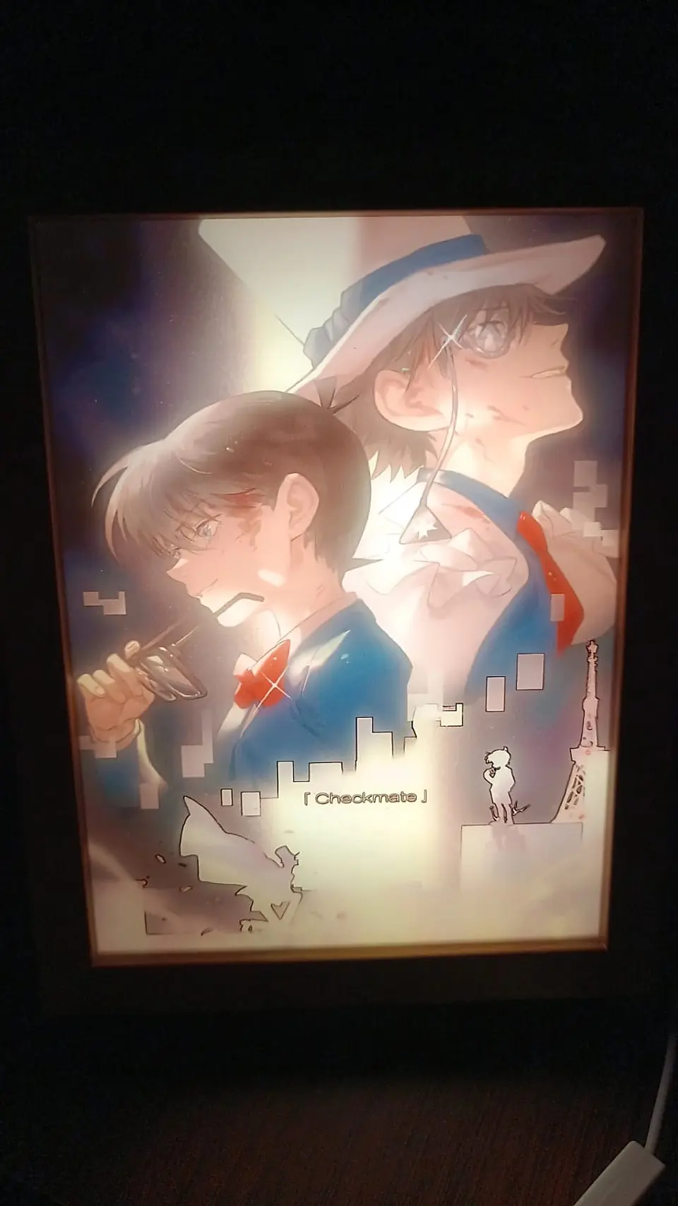 Cuadro Led Detective Conan y Magic Kaito 3