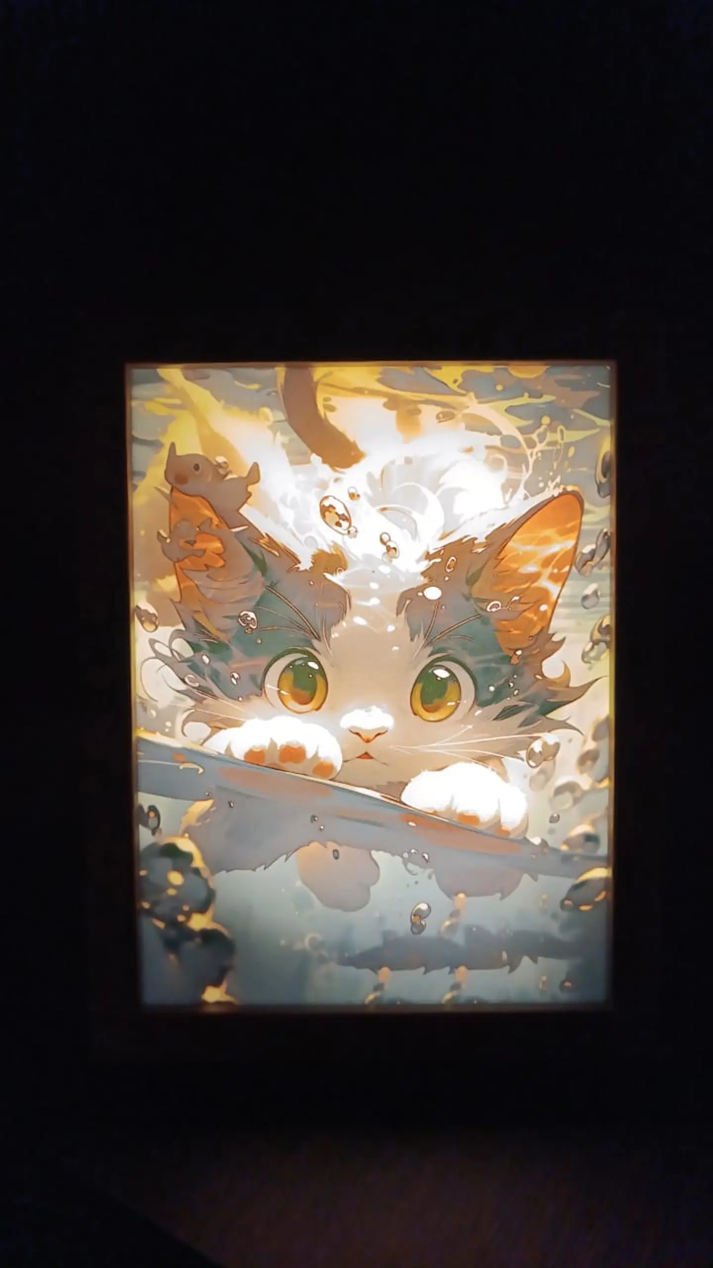 Cuadro Led Gatito 3