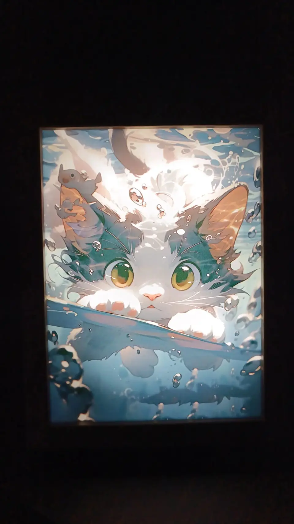 Cuadro Led Gatito 4