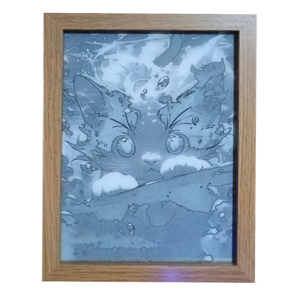 Cuadro Led Gatito 6