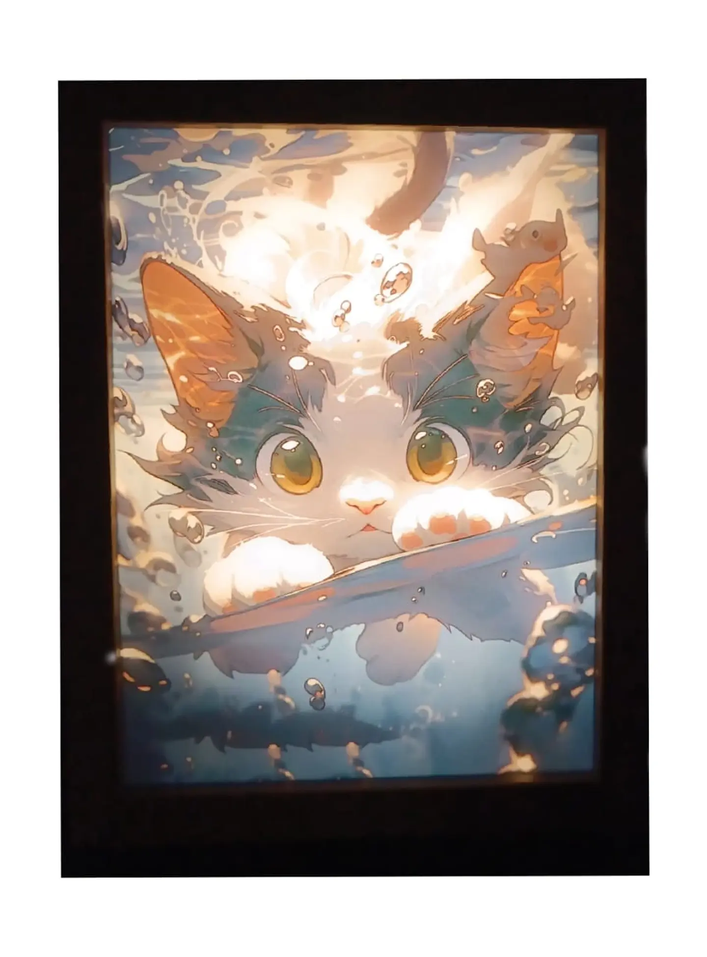 Cuadro Led Gatito 7