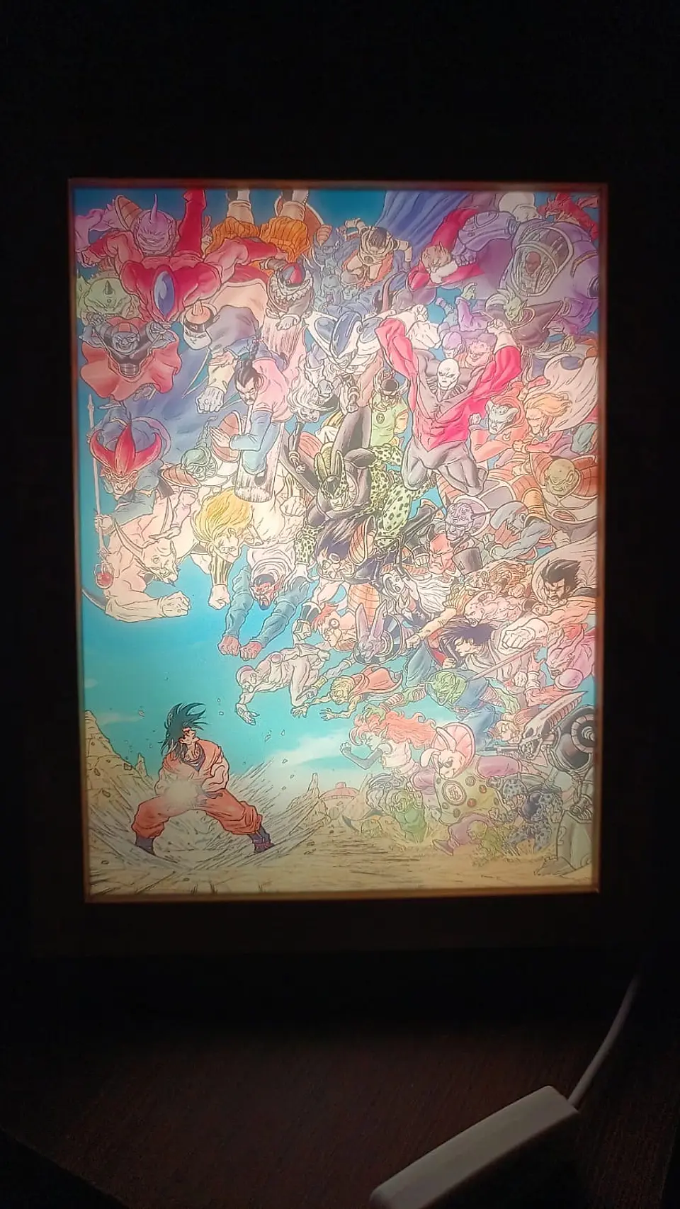 Cuadro Led Goku y varios personajes 4
