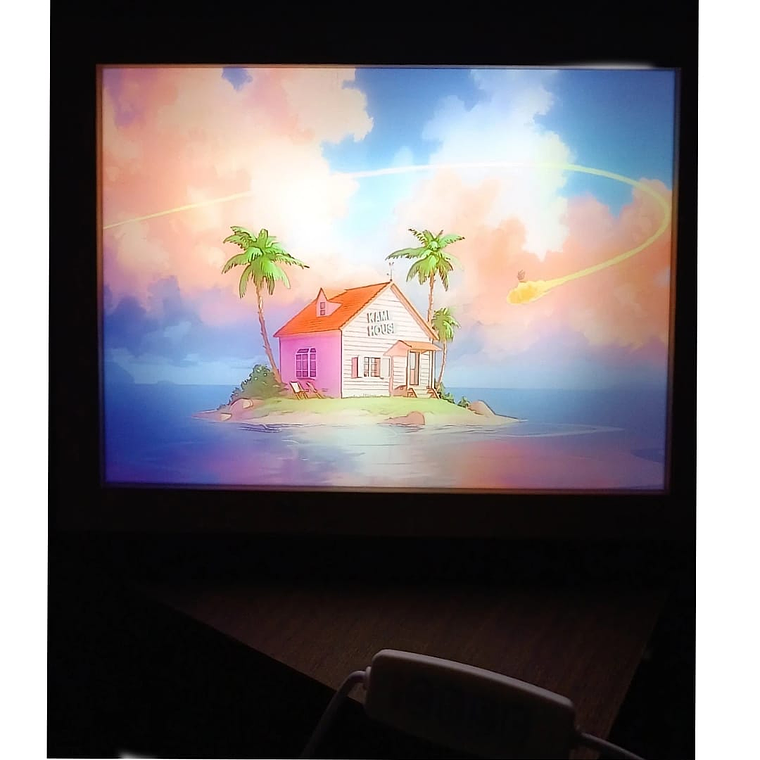 Cuadro Led Casa Dragon Ball kame House 2