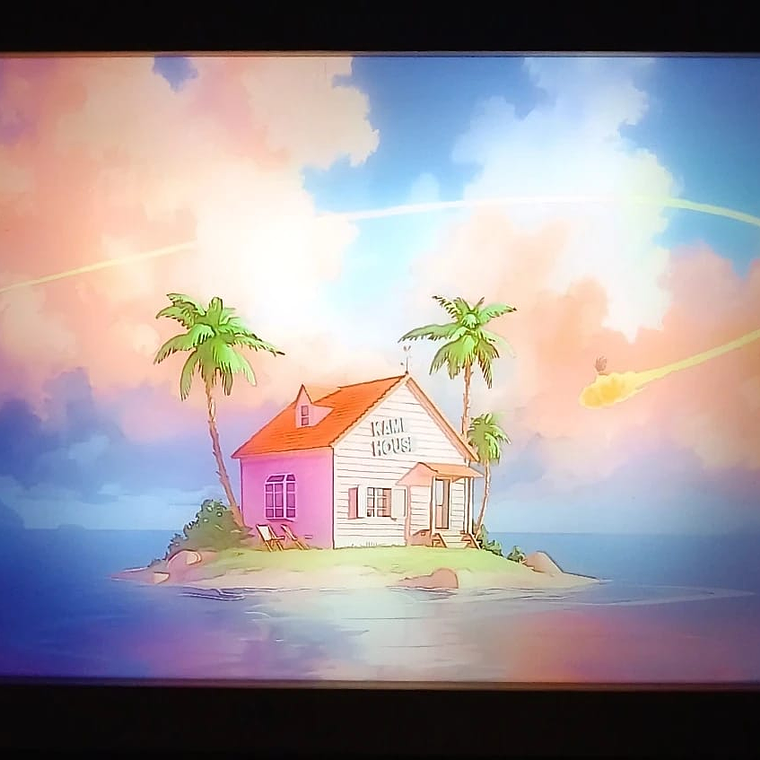 Cuadro Led Casa Dragon Ball kame House 4