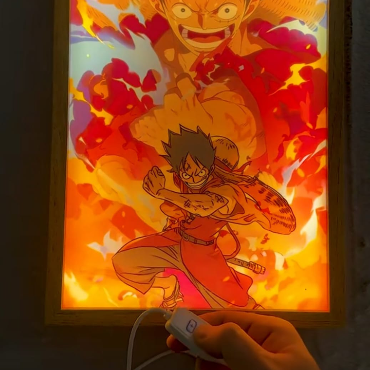 Cuadro Led Luffy One Piece 3