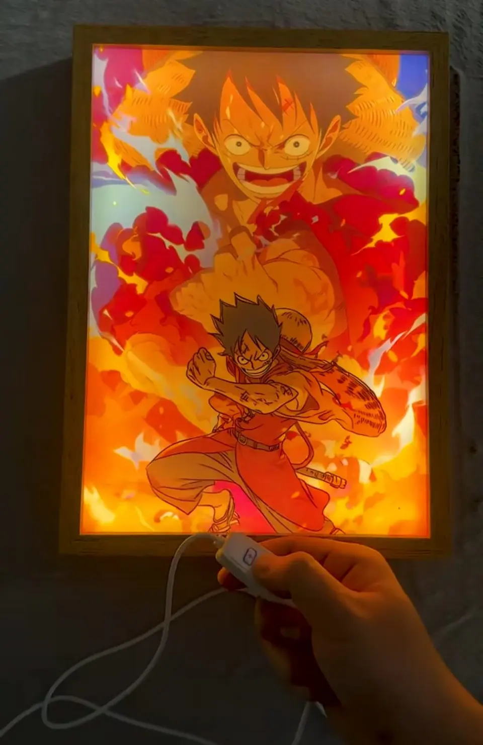 Cuadro Led Luffy One Piece 3
