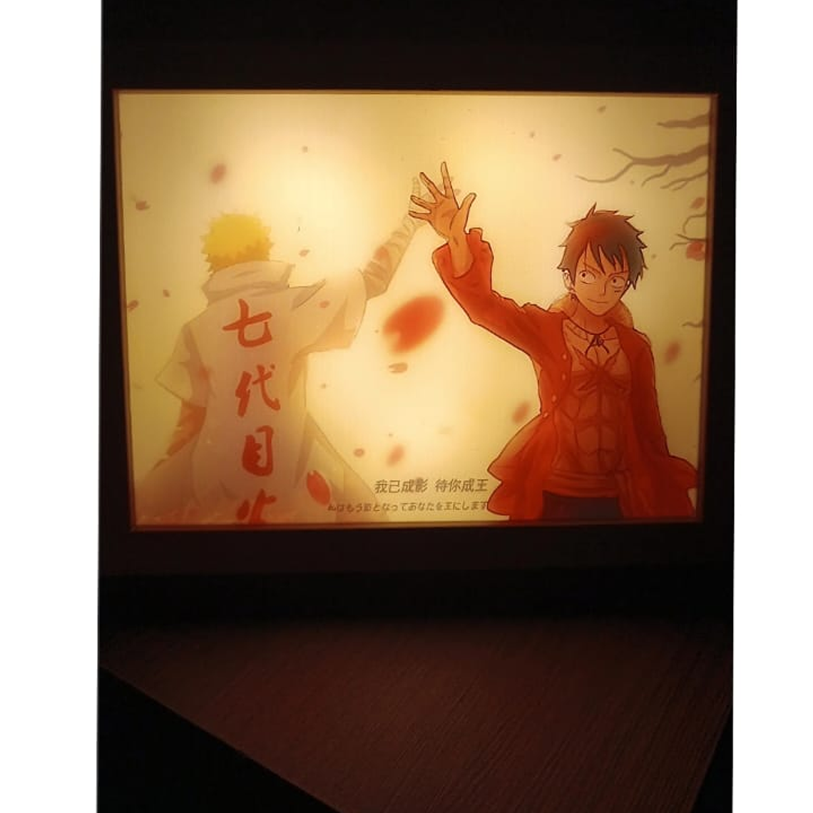 Cuadro Led Luffy y Naruto 2