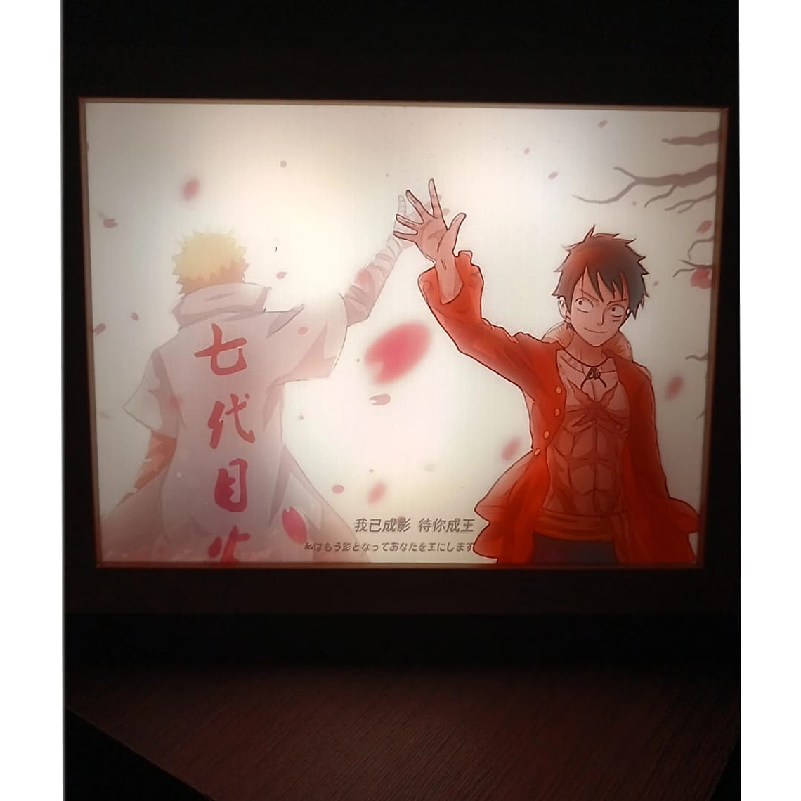 Cuadro Led Luffy y Naruto 3