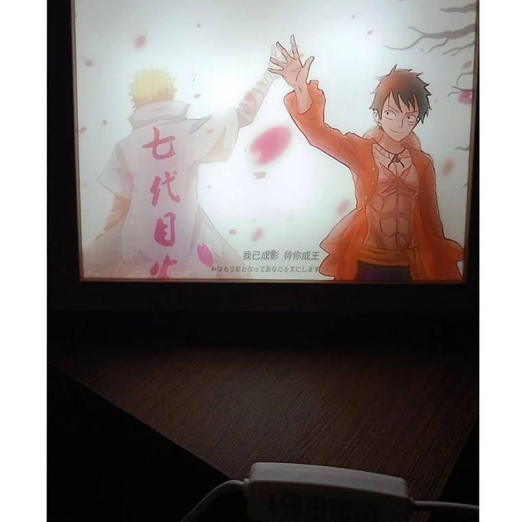 Cuadro Led Luffy y Naruto 4